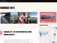 Tablet Screenshot of kanada2011.auslandsblog.de